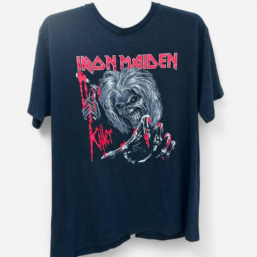 Iron Maiden Killer Distressed Fader Band Tee Distressed 2000s Band Tee